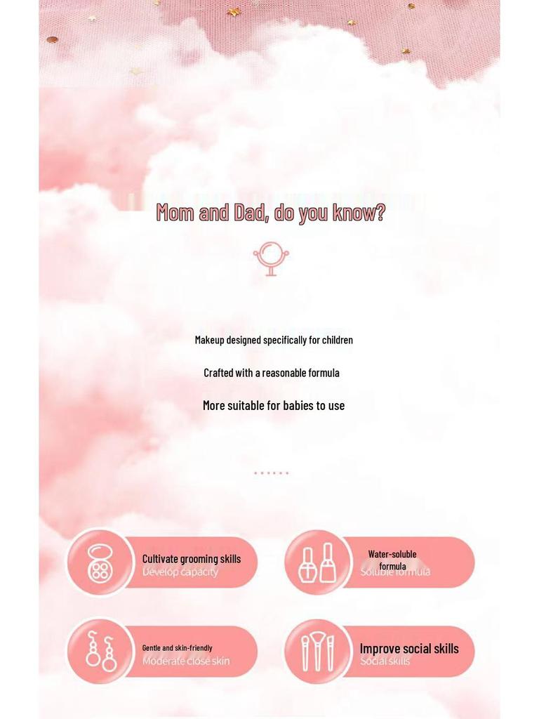 Children's Lipstick Toy Set: Makeup Box for 3-6 Year Old Girls