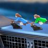 Witch Broomstick Car Dashboard Ornament Motion Activated Drift Decor for Witch & Wizard Fans Fun Moving Toy for Windshield