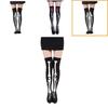 Stylish Zombie Skeleton Thigh-high Socks Tummy-lifting Moisture-wicking Long Tube
