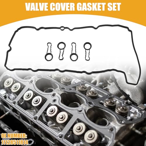 Partuto Cylinder Engine Valve Cover Gasket Set Replacement No.11128511814 - Car Valve Cover Gasket - Compatible with BMW 1 Series F20 2010-2015 -