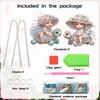 2Pcs 2D/Flat DIY Special Shape Hanging Diamond Art Kits Diamond Painting Set Diamond Art Pendant DIY Home Decor Hanging Charm