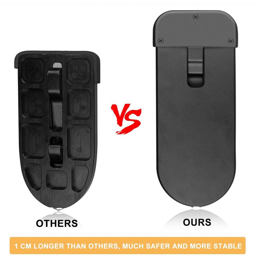 Universal Upgraded Lengthened With Rubber Protector Car Doorstep Vehicle Aluminum Alloy Folding Ladder Hooked On-on U Shaped Slam Latch Foot Pegs