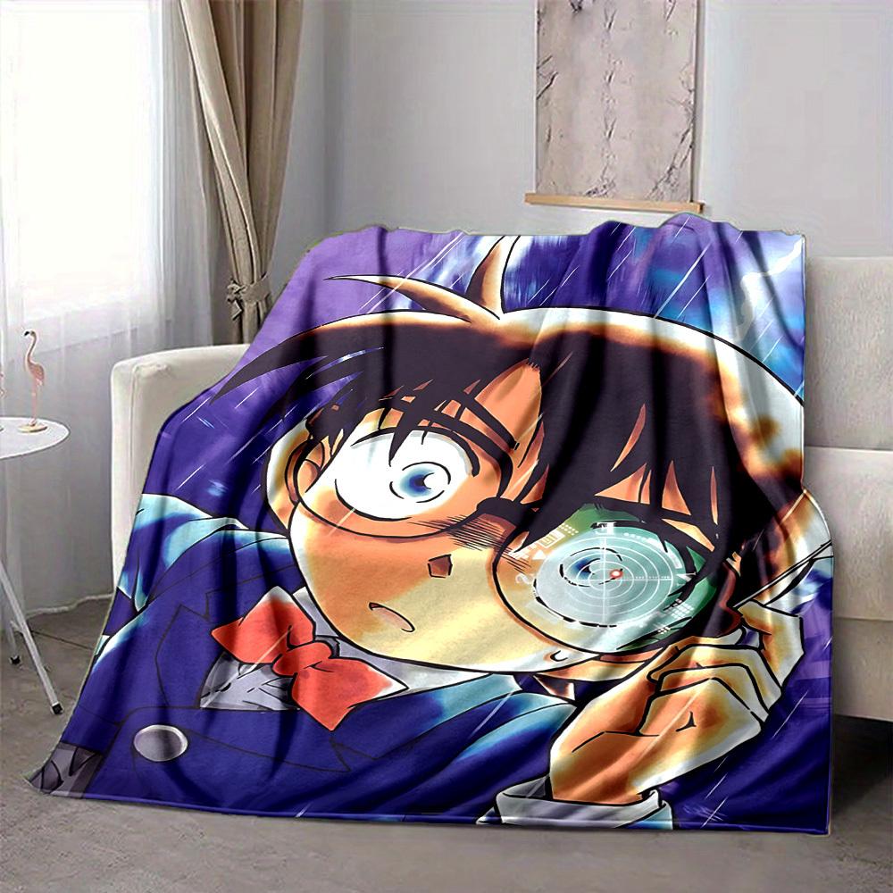 1pc Detective Conan Soft & Warm Flannel Blanket, Multi-Purpose Throw Blanket for Couch, Sofa, Office, Bed, Camping, Travel 171