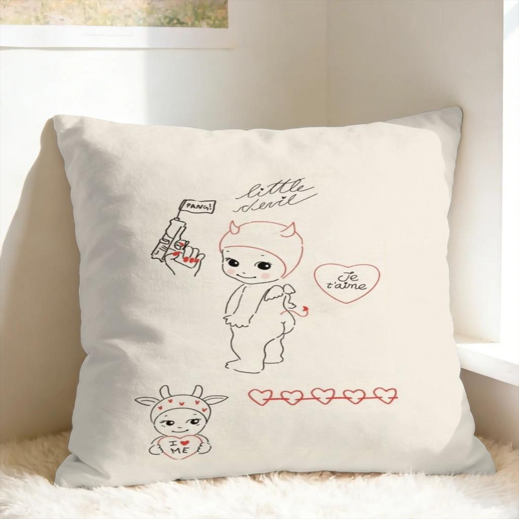 Cute S-Sonny Fruits A-Angles Pillow Case Comfy Pillow Cover Cute Funny Pillowcases For Wedding Party Home Decor