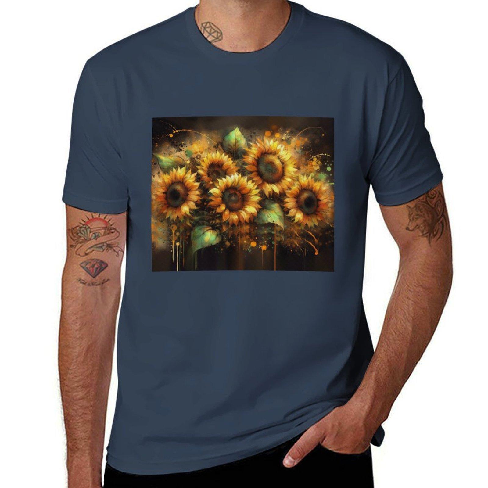 Sunflower Splash Tshirt Casual Daily Graphic Tee S