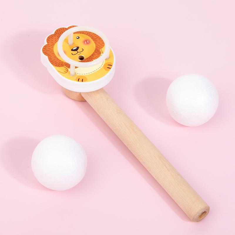 Montessori Toy Wooden Balance Blowing Toys Blowing Pipe Whistles Balls Toys Develop Intelligence Smooth Toys Education Toddler