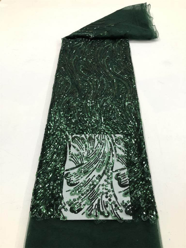 African Lace Fabric Sequins Embroidery Nigerian Bridal 2025 High Quality French Tulle Lace Fabric For Wedding Dress Women Sewing