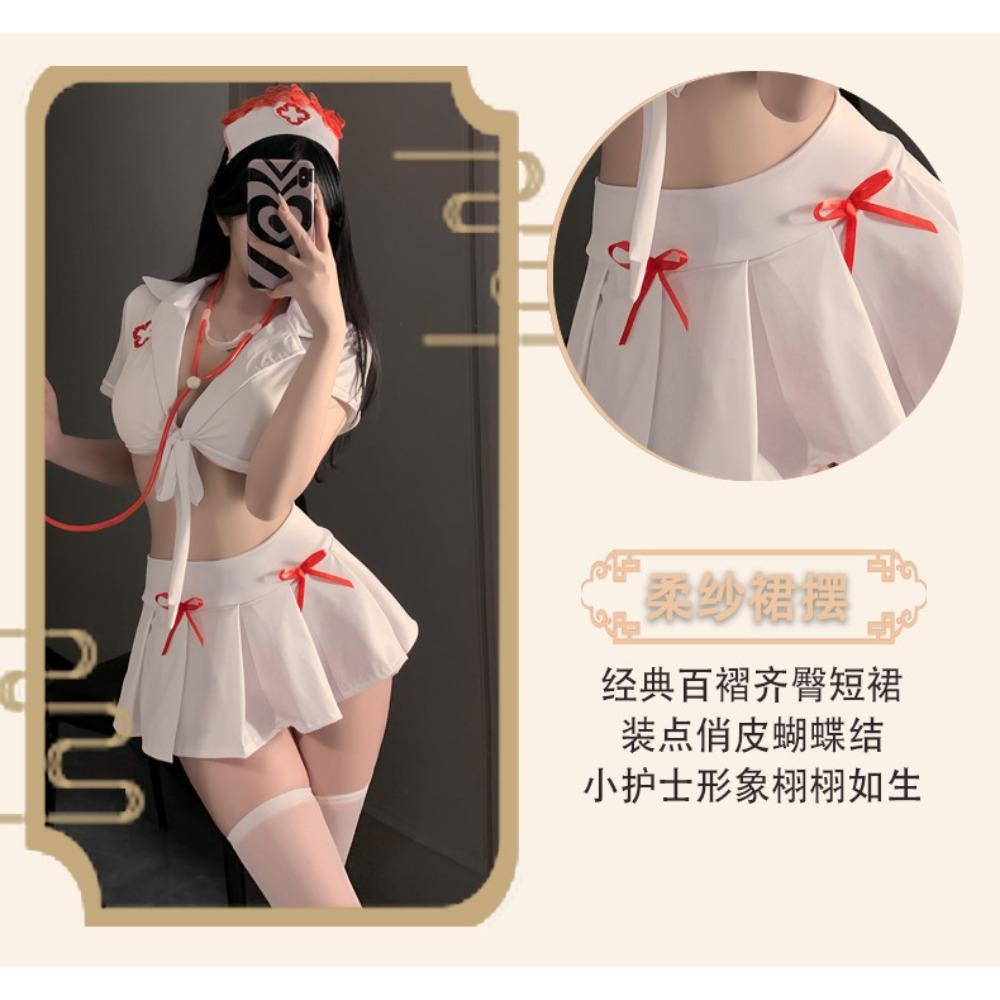 Man Lust Lingerie Sexy Nurse Uniform Suit Passion Cosplay Pure Lust Seduction No Lacing 9379
