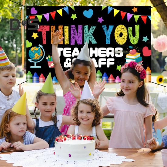 Öğretmenler Günü için Öğretmen ve Personel Teşekkür Arka Plan Afişi Öğretmen Takdir Haftası Sınıf Okul Ofis Dekorasyonu