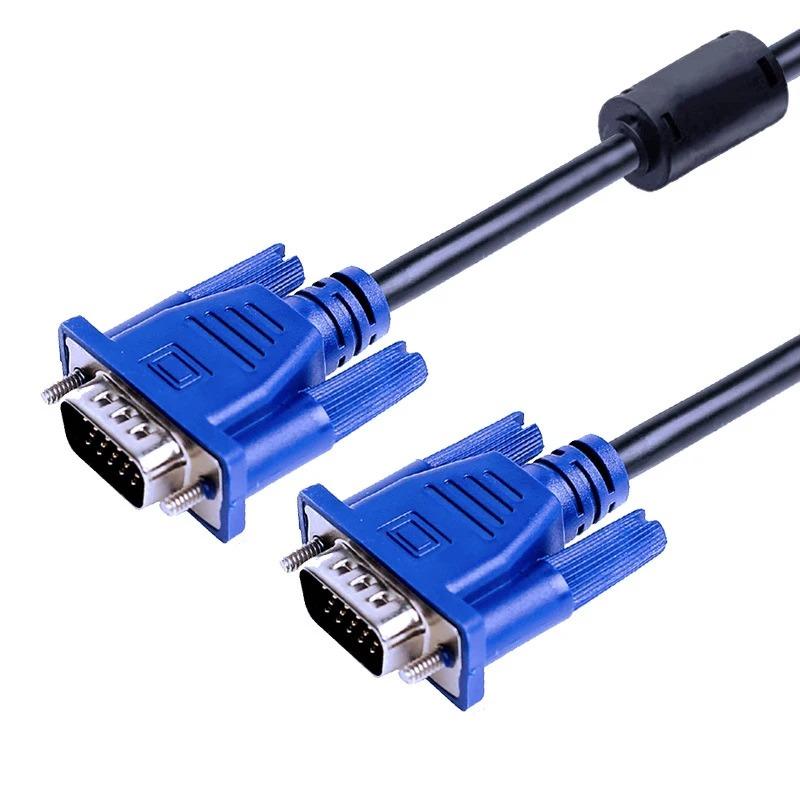 VGA 3 5 Cable Male To Male High Definition Computer Projector Monitor Video Data Cable with Magnetic Ring