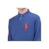 Polo Ralph Lauren Solid Color Big Pony Embroidered Logo Long Sleeve Polo Shirt Men tops Dark-Blue MNPOKNI16810673E50