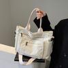 1 pièce Sac à bandoulière en velours pour femme, Sac à main grande capacité, Sac fourre-tout, Style décontracté, Sac bandoulière, Sous le bras Nouveauté Printemps/Été