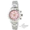Ladies watch tachymeter chronograph Equipped with Japanese movement Natural pink shell dial material Water resistant to 10 ATM Happy 7th2P natural