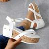 Fashion Women Wedges Platform Clip Toe Sandals Summer Rivets Design Roman Woman Sandels Hot Seller Beach Holidays Sandalias Du Mujer