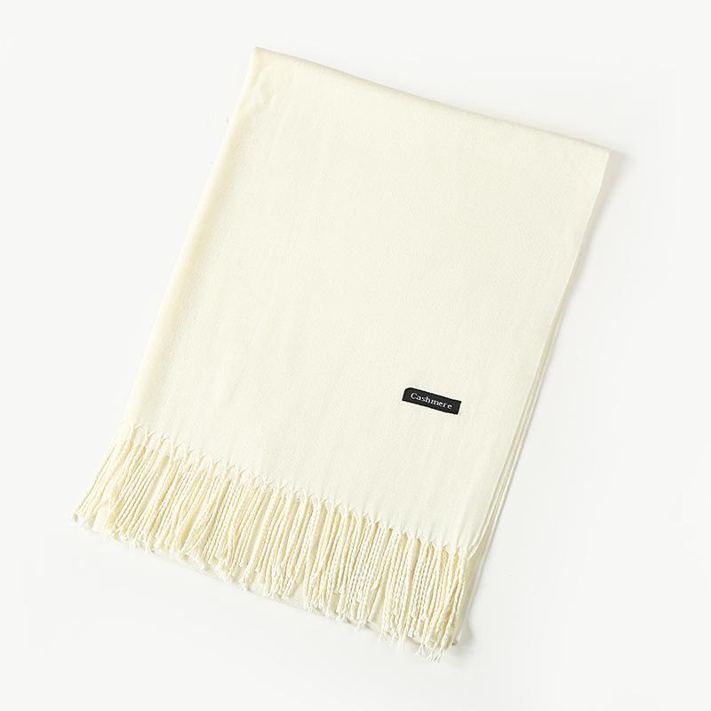 

Maillard Зимовий Теплий Шарф з Імітації Кашеміру - Однотонний Подарунок для Подружки Нареченої з Китицями Flat 200*70cm (with tassels)