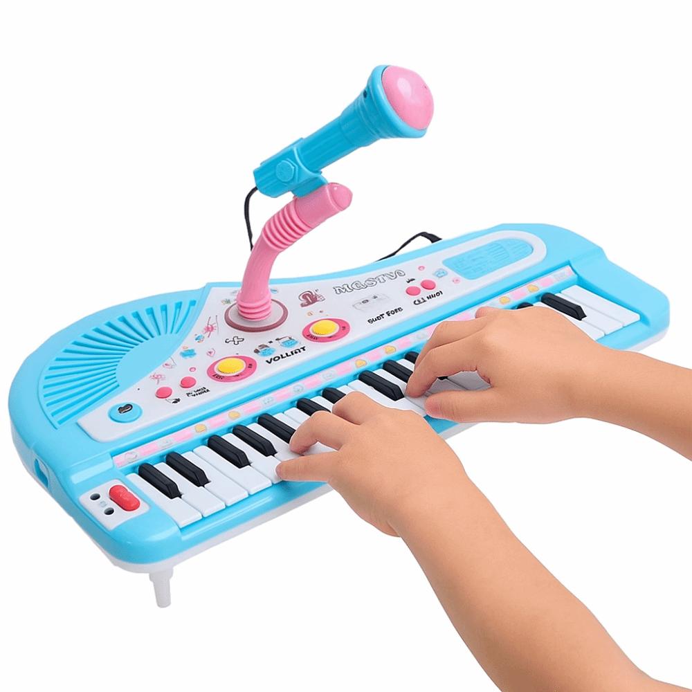 with Microphone 37 Key Electronic Keyboard Kids Electronic Piano  Birthday Christmas Holiday
