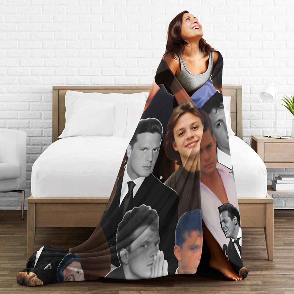 Luis Miguel Flannel Blanket Winter Super Warm Throw Blanket for Kids Adult Outdoor Pattern Bedspread Sofa Bed Cover