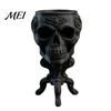 Retro Flower Pots Mini Gothic Skull Planter Pot, 3D Printed Creepy Flowerpot, Decorative Succulents Plants Container, Desk Decoration for Halloween