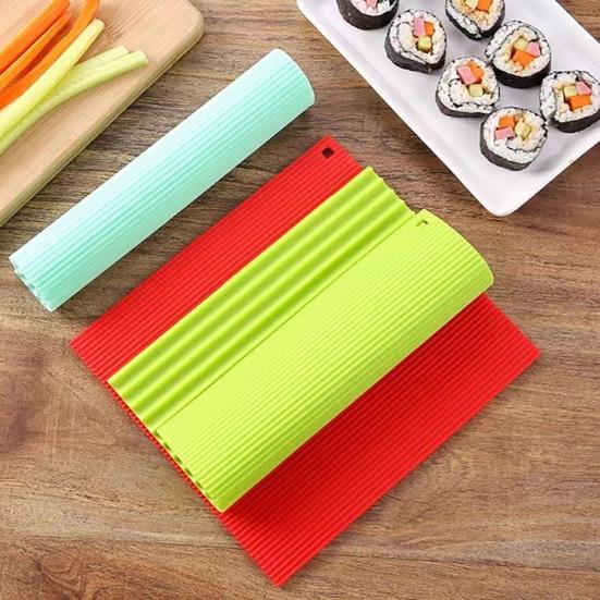 Silicone Sushi Rolling Curtain Non-Stick Dual-Sided Sushi Mat Food-Grade DIY Rolling Tool for Japanese Rice Rolls