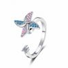 Elegant Rotatable Pinwheel Ring for Women – Light Luxury Trendy Open Design