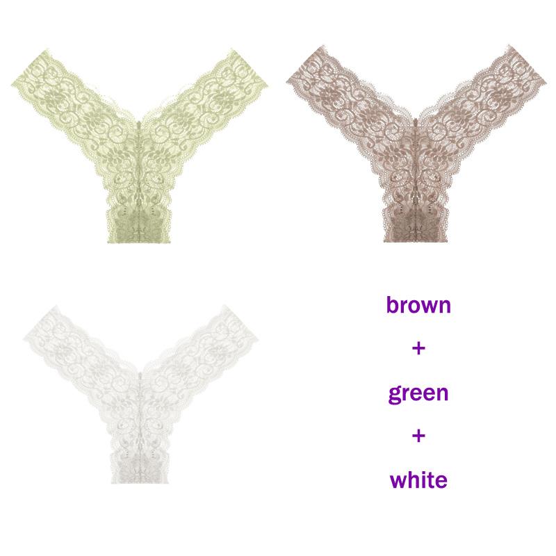 CINOON 3 Teile/los frauen höschen Transparent Low-Taille Unterhose Aushöhlen Tanga Weibliche Nahtlose G-String Sexy Unterwäsche Spitze Dessous panty