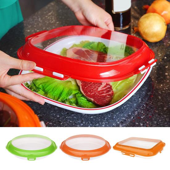 Food Preservation Tray with Vacuum Sealed Lid Stackable Reusable Food Storage Container