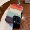 Modne silikonowe etui na telefon z gradientową falą dla iPhone 13 12 11 15 Pro Max 13 Mini SE 7 8 Plus X XS XR skórzane etui odporne na wstrząsy