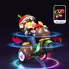 Cartoon Bear Stunt Tricycle Toy 360° Rotating Stunt Motorcycle With Music Light Dancing Electric Trike Toys Gifts For Kids
