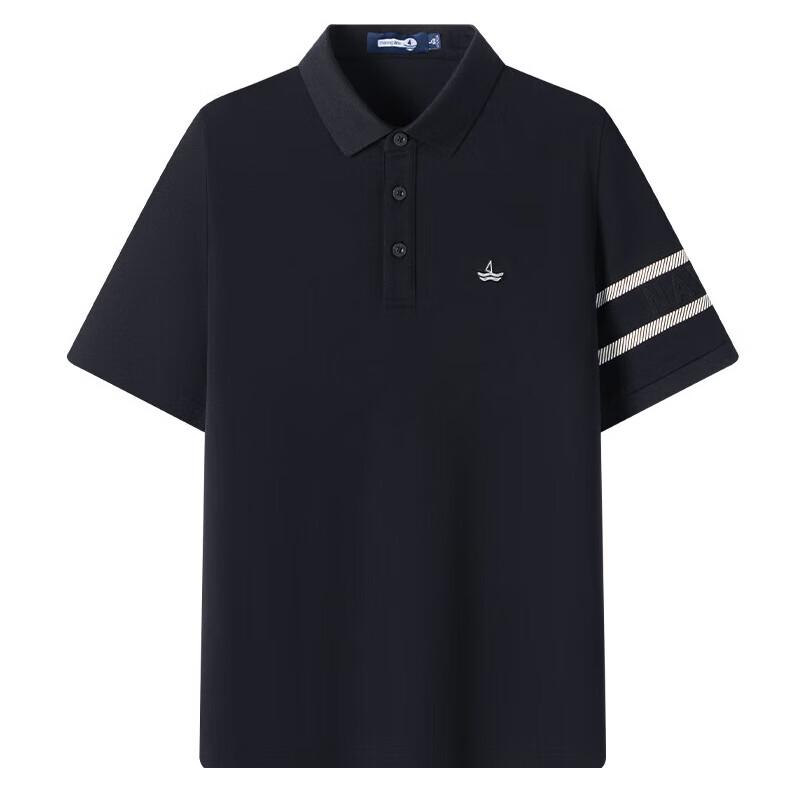 Navigare Men's Skin-Friendly Stretch Short-Sleeve Polo Shirt