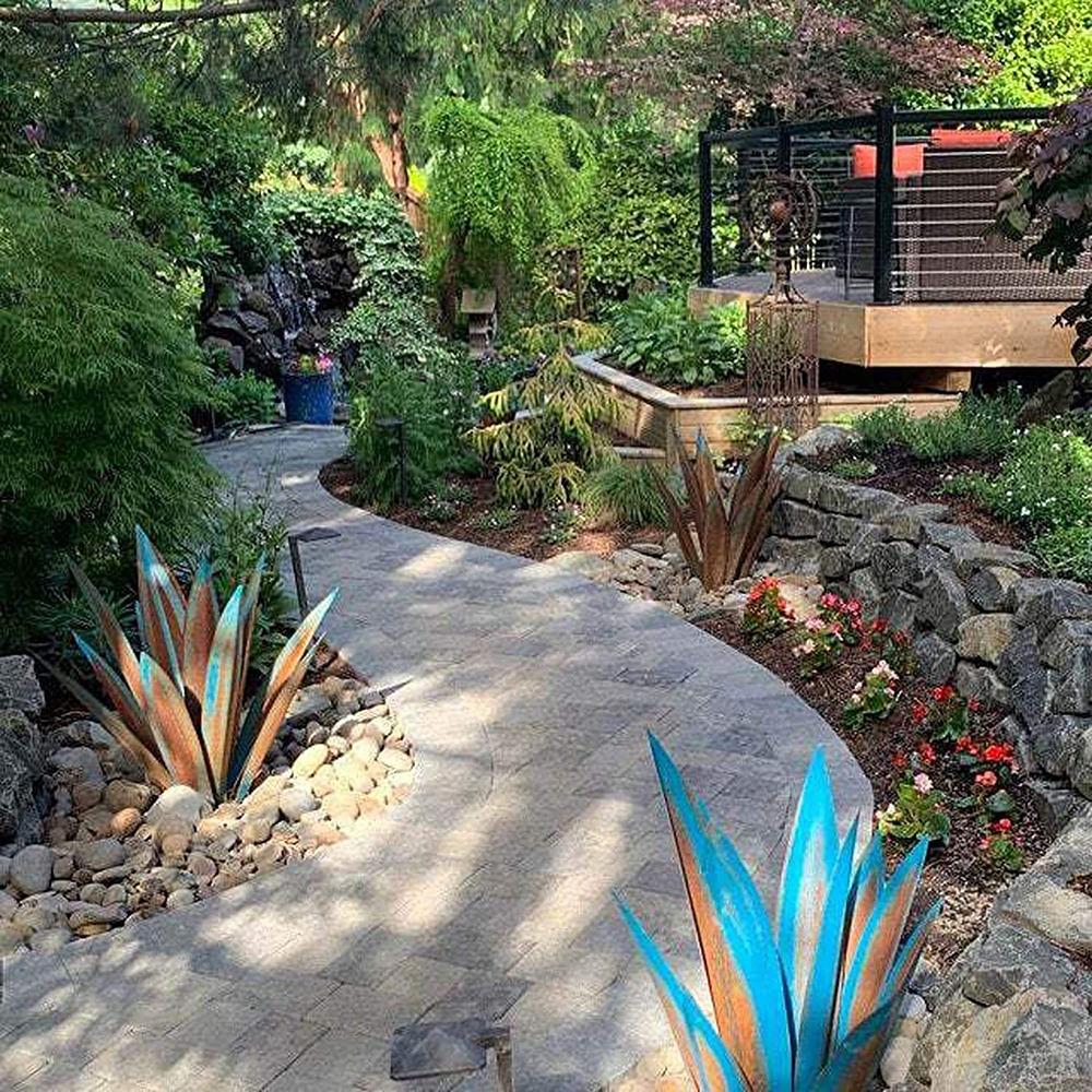 27cm DIY Metal Art Tequila Rustic Sculpture Garden Yard Sculpture Home Decor