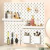 Wall-Mounted Storage Board with Hooks DIY Storage Organizer Board Space-Saving Storage Display Rack