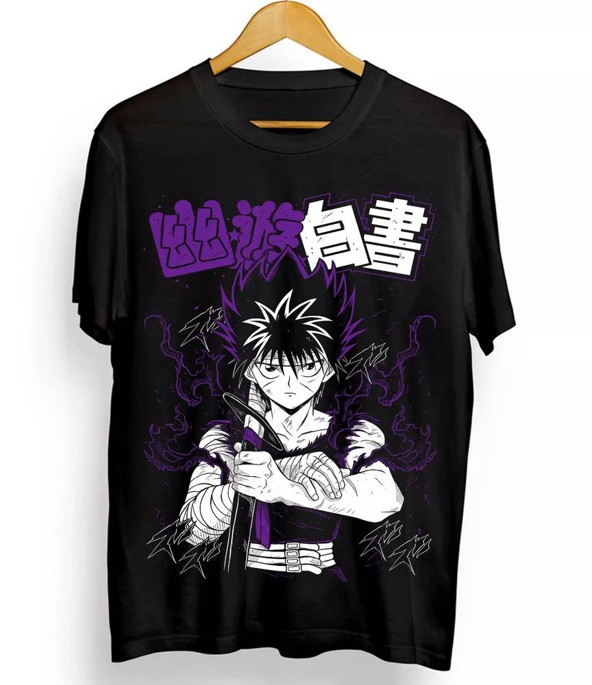 Hiei Yu Yu Hakusho Kuwabara Kurama Yusuke Hiel Anime Unisexga Black Tshirt S