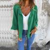 Women's Casual Solid Color Faux Suede Lapel Cardigan Coat For Spring Autumn