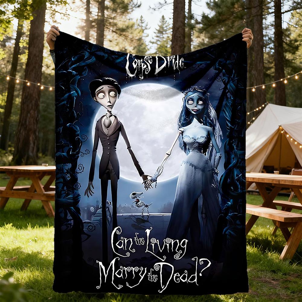 

1PC Corpse Bride Outdoor Blanket Lightweight Flannel, Soft & Warm, All-Season Use for Sofa, Outdoor019 130x150cm