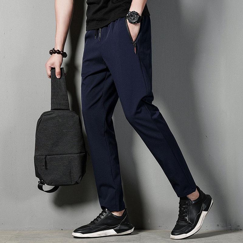 Douyin Men's Quick-Dry Ice Silk Nine-Point Casual Sports Pants