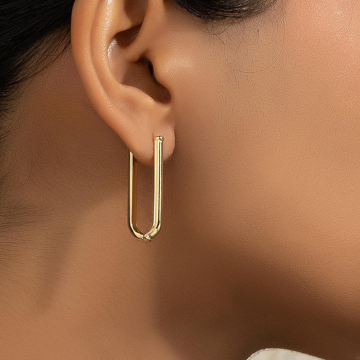 

Women s oval earrings золотий
