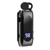 Bluetooth Wired Headset with Ultra-Long Battery, Single Ear, In-Ear Design, Vibration Alert, and Retractable for Business Calls.
