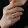 Stainless Steel Small Elegant Flower Ring Women Bohemian Finger Rings 2026 Fashion Wedding Band Jewelry Birthday Gift