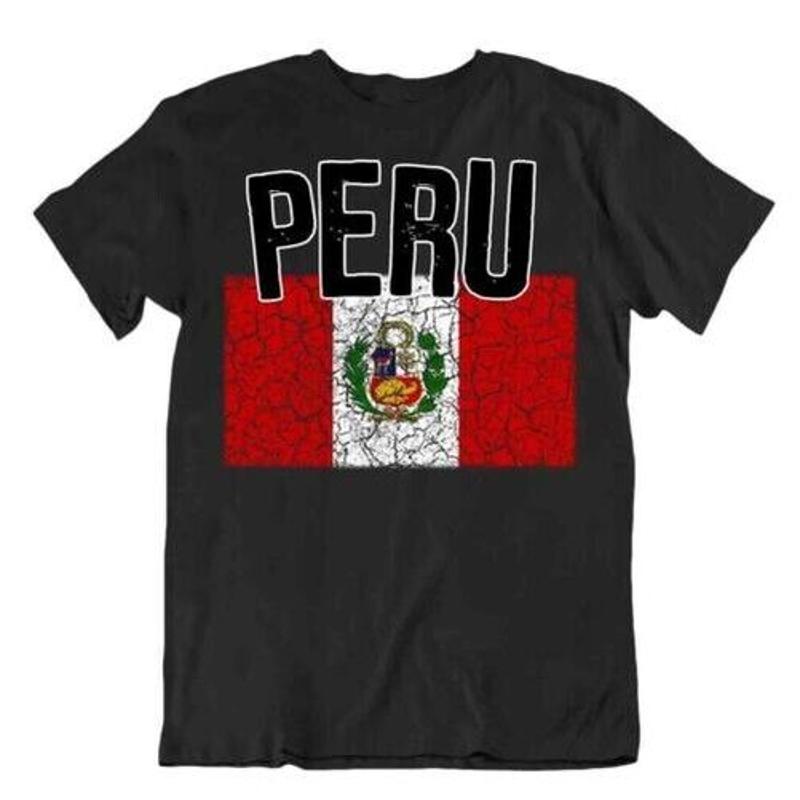 Flag T Shirt Peru Fashion Country Souvenir Gift Tee Pride logo