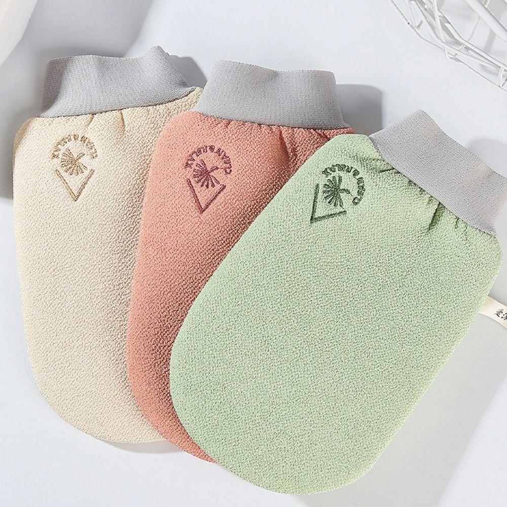 New Thick Exfoliating Bath Gloves Double Sided Frosted 3 Colors Body Scrub Gloves SPA Shower Mitt