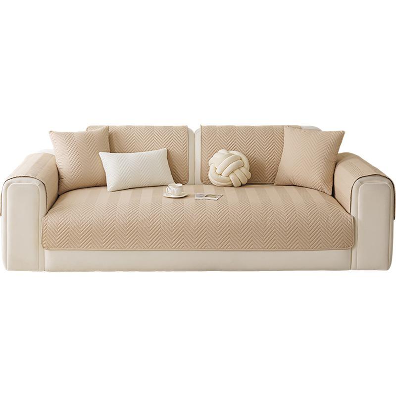All-Season Waterproof & Non-Slip Brushed Fabric Sofa Cushion Cover