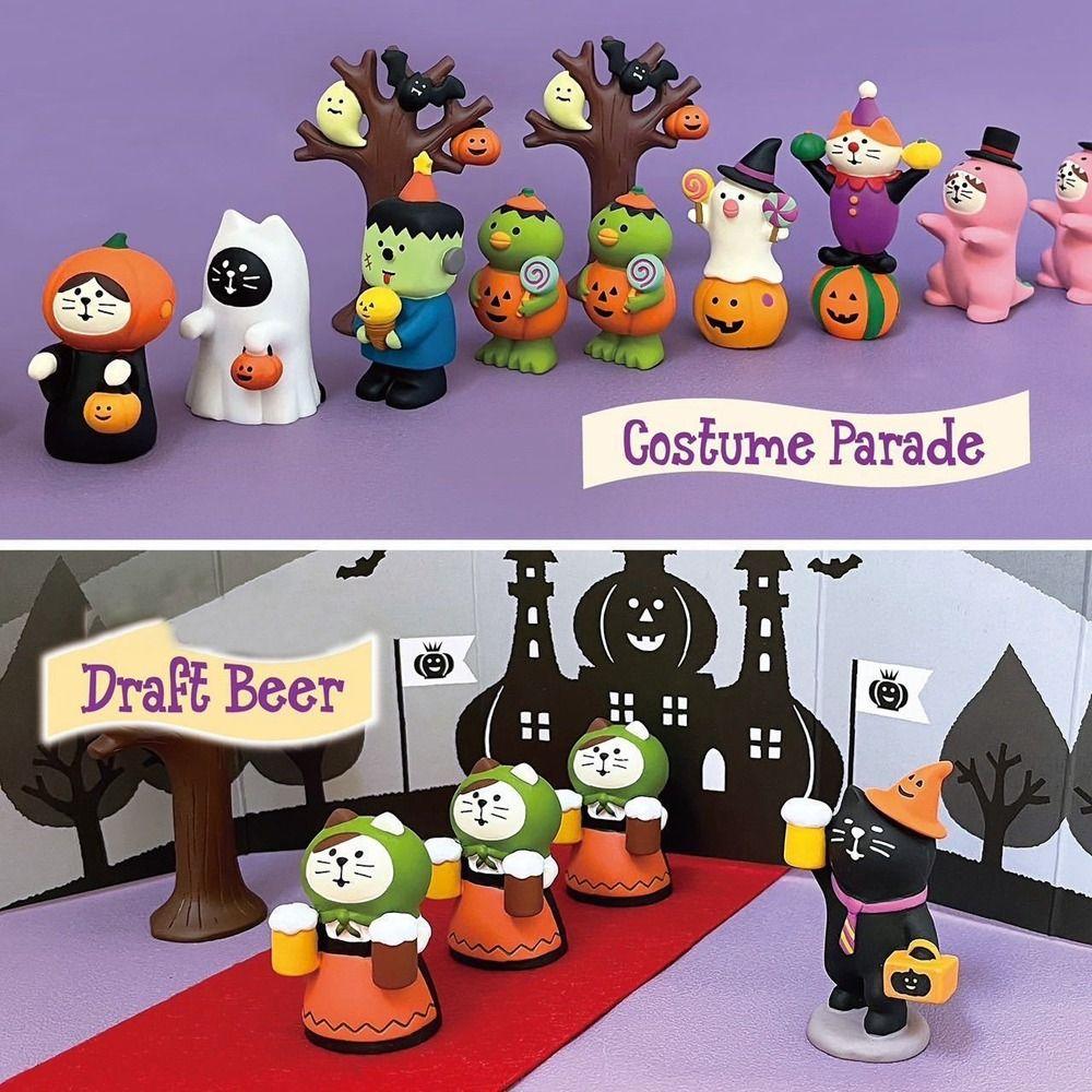 New Resin Halloween Ornaments Ghost Small Miniature Scene Props Creative Cute Desktop Decorations Home