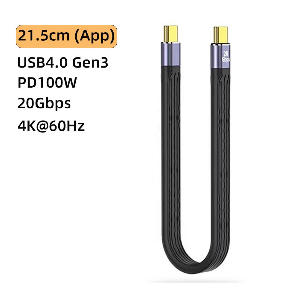 USB 4.0 Gen3 Data Cable PD 100W 5A Fast Charging USB C To Type C Cable Thunderbolt 3 4K@60Hz Cable USB Tipo C 40Gbps Data Cabel
