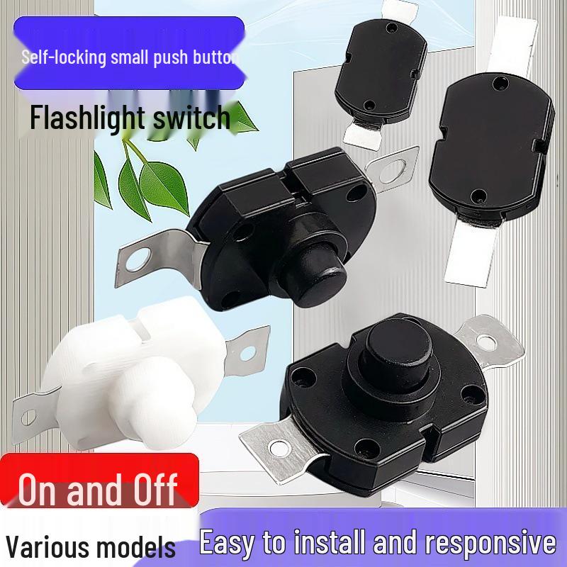 High-Brightness Bent Pin Self-Locking Multi-Function Flashlight Switch