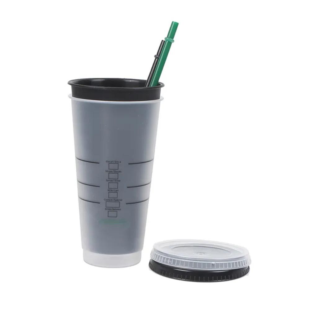 

with Lid Straw Cup with Straw Drinks Cup Reusable Water Cup Coffee