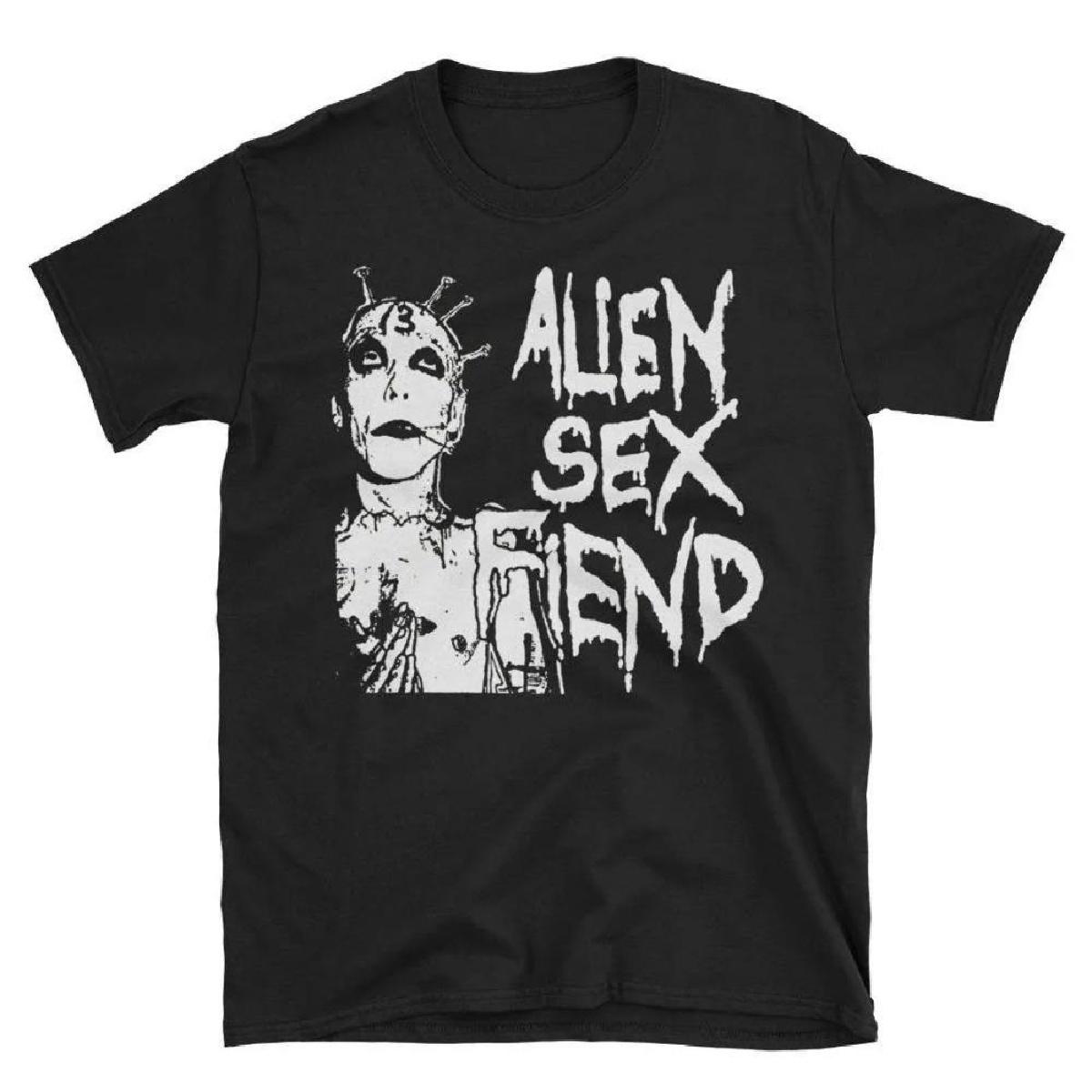 Футболка Alien Sex Fiend, Virgin Prunes, Death, Sisters, Унисекс футболка Мужские футболки Мужские рубашки Мужские S чёрный