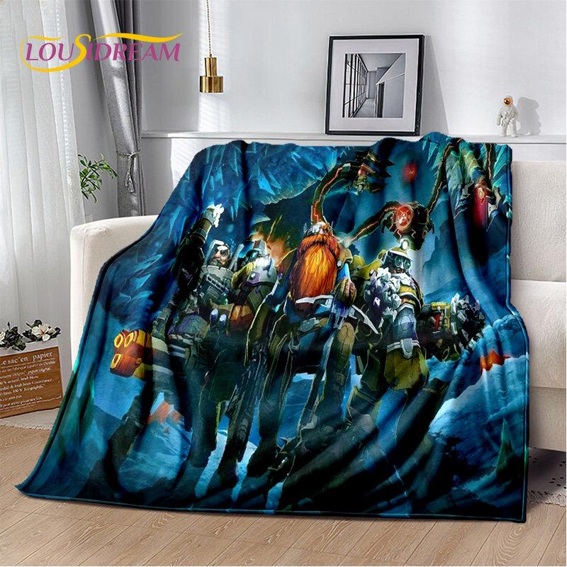 DRG Deep Rock Galactic Game Gamer Soft Plush Blanket,Flannel Blanket Throw Blanket for Living Room Bedroom Bed Sofa Picnic Cover