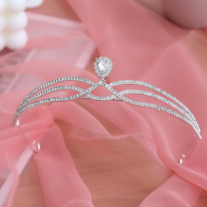 Children's Crown Hair Accessories  Cute Princesses Girls  Water Diamond King Crown Hair Bands Birthday Gifts for Girls Baby Headbands and Headwear