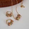 Versatile Rainbow Circle Earrings & Dopamine Necklace Set: Simple, Detachable, Multiple Wear Styles