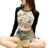 2023 Autumn Raglan Long Sleeve Slim Fit T-Shirt for Women